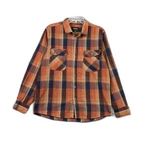 Brixton Flannel Shirt Mens Medium Long Sleeve Plaid Outdoor Classic Button Up